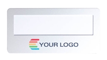 Namebadge with Window, Alu Window, rectangular <br> Article.no 66595-0000